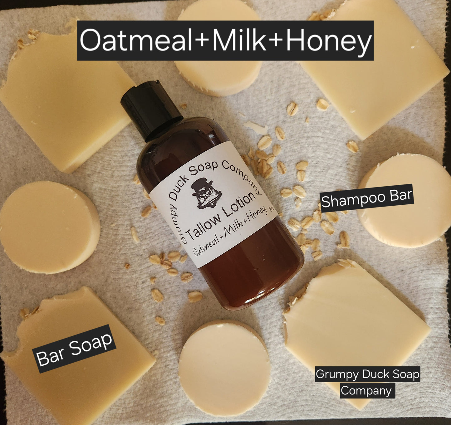 Oatmeal+Milk+Honey Tallow Lotion (Liquid)